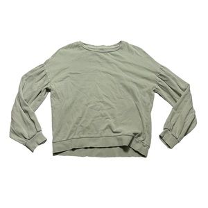 Amuse Society Casual Preppy Contemporary Crewneck Sweatshirt Mint Green Size XS